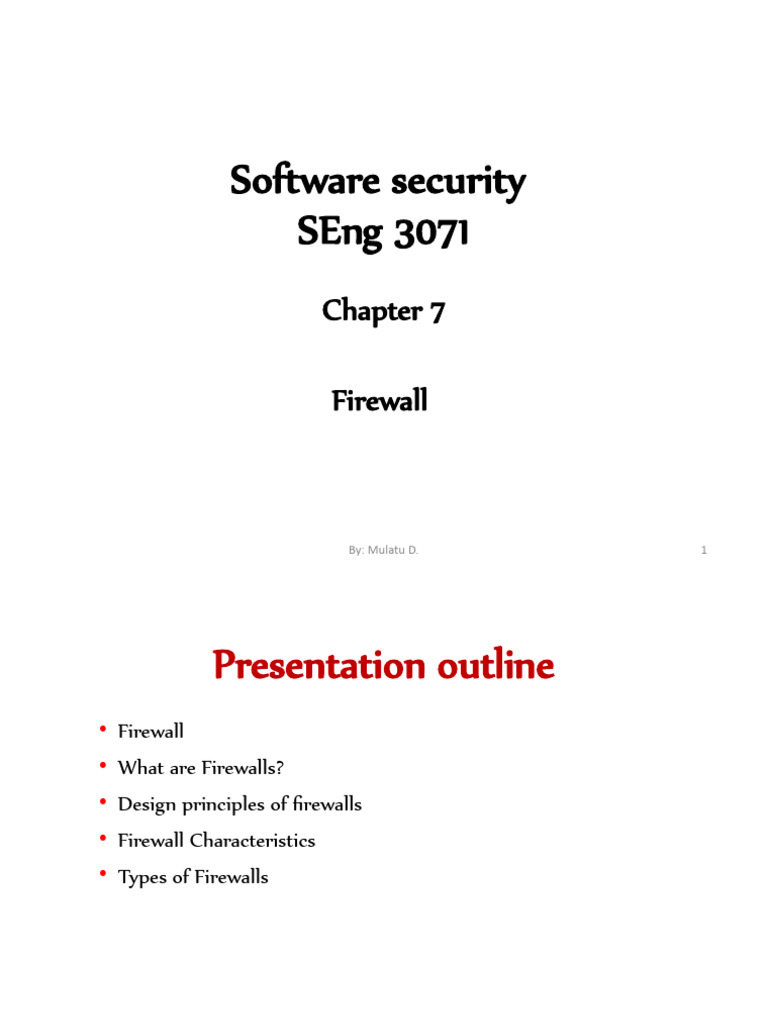 CH 7 Software Security | PDF | Firewall (Computing) | Security