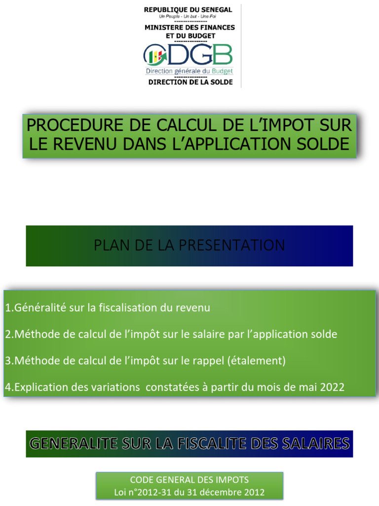 Calcul de l'impôt sur le revenu 2022 | PDF | Impôt sur le revenu | Impôts