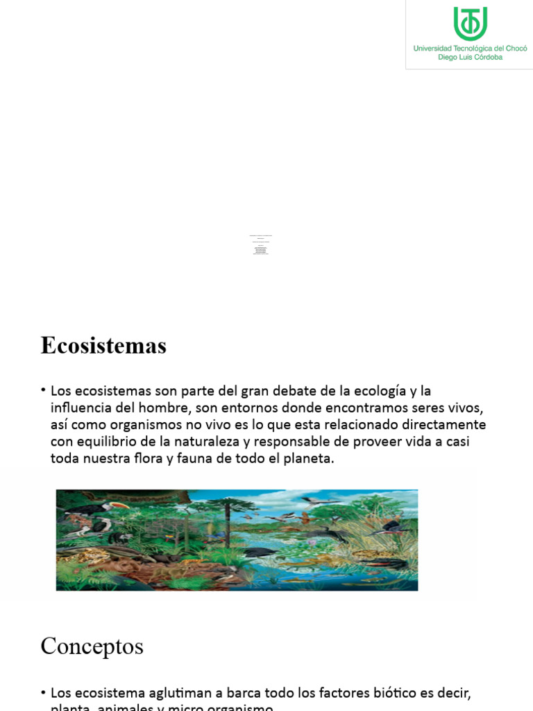 Clasificación de Ecosistemas y Conceptos Clave | PDF