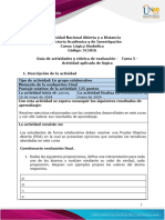 Guía de Actividades y Rúbrica de Evaluación - Tarea 5 - Actividad Aplicada de Lógica