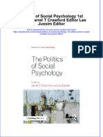 Ebook Politics of Social Psychology 1St Edition Jarret T Crawford Editor Lee Jussim Editor Online PDF All Chapter