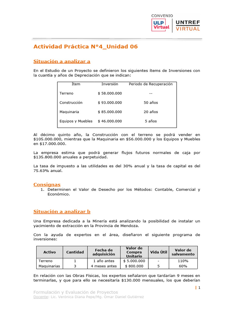 Actividad Practica N 4 Unidad 06 1 | PDF | Economias