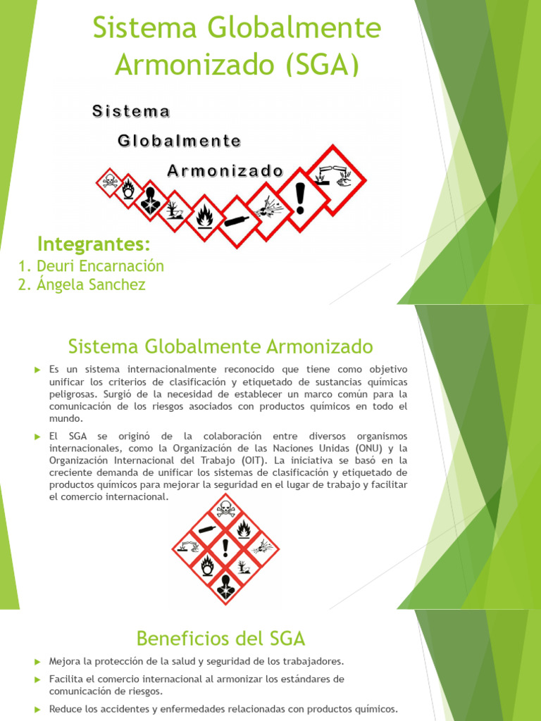 PresentaciÃ N Sistema Globalmente Armonizado (SGA) | PDF | Entorno ...