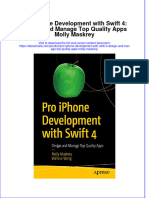 Pro Iphone Development With Swift 4: Design and Manage Top Quality Apps Molly Maskrey