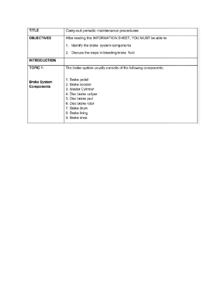 Carry-Out Periodic Maintenance Procedures | PDF