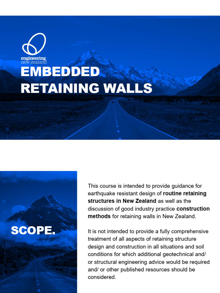 Embedded Retaining Wall Design in NZ | PDF | Silt | Stress (Mechanics)