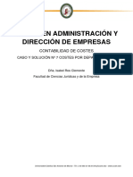 Caso y Solución Supuesto 7 de Costes Por Departamentos