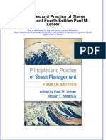 Ebook Principles and Practice of Stress Management Fourth Edition Paul M Lehrer Online PDF All Chapter