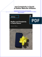 Ebook Realism and Complexity in Social Science 1St Edition Malcolm Williams Online PDF All Chapter