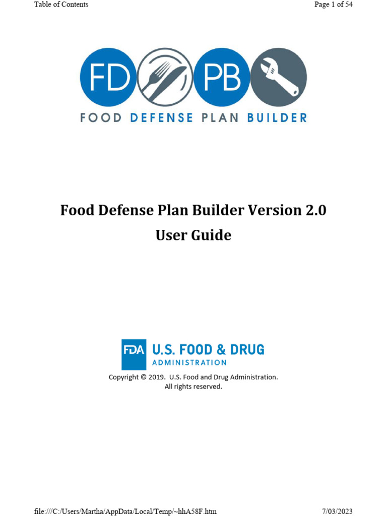 Guia Del Plan Food Defense | PDF | Computer File | Microsoft Excel