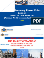Tourism Recovery PP Grade 12 Term 2 Week 1 - 2 Icons