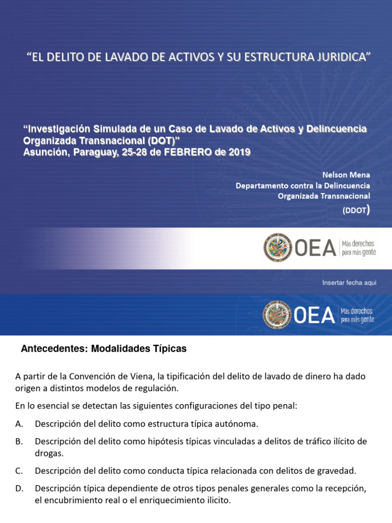 NM - Lavado de Activos - Estructura Jca | PDF | Derecho penal | Lavado ...
