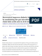 Resveratrol Improves Diabetic Kidney Disease by Modulating The Gut Microbiota-Short Chain Fatty Acids Axis in DB/DB Mice