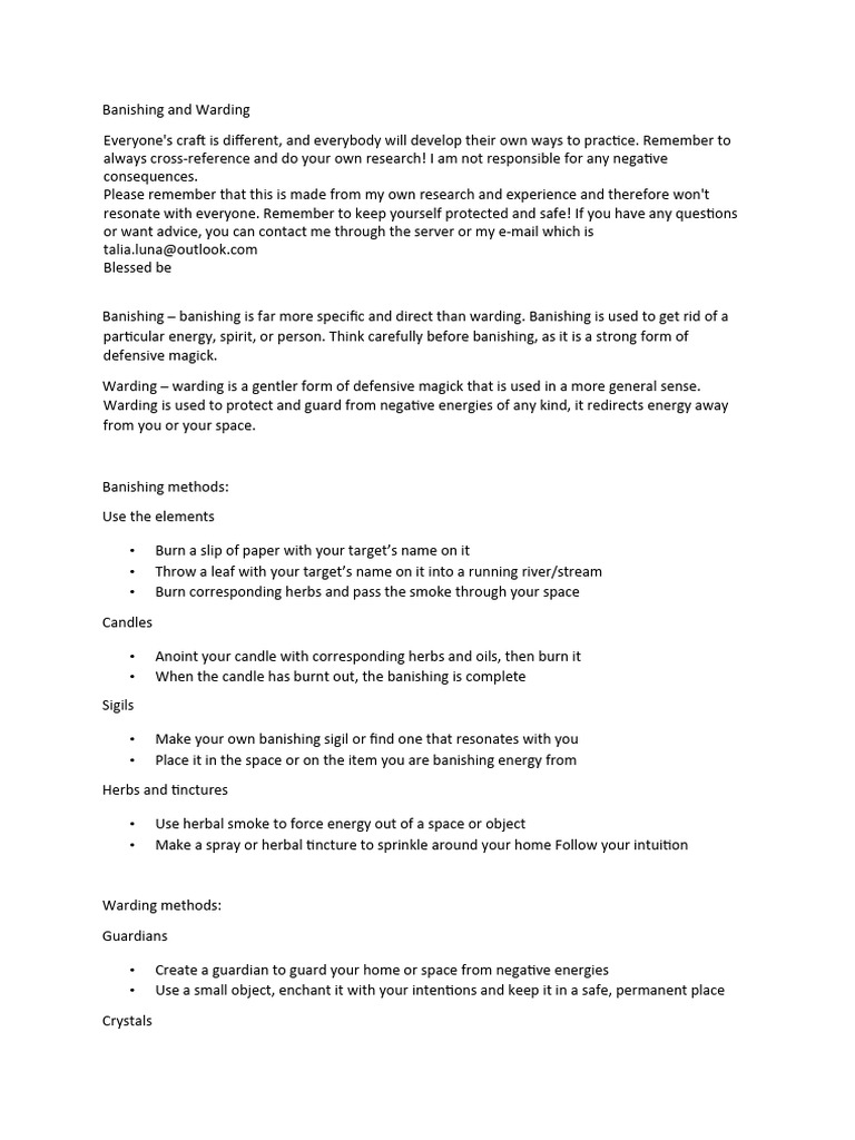 Banishing and Warding | PDF