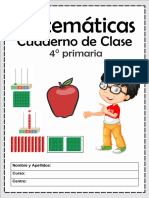 4°Cuaderno de Matemáticas