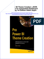 Ebook Pro Power Bi Theme Creation Json Stylesheets For Automated Dashboard Formatting 1St Edition Adam Aspin Online PDF All Chapter