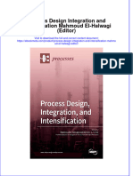 Ebook Process Design Integration and Intensification Mahmoud El Halwagi Editor Online PDF All Chapter