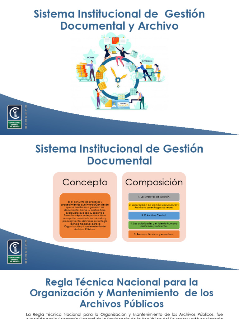 Sistema Institucional De Gestión Documental Y Archivo Pdf Gestión