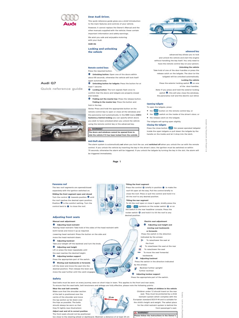 car fm player q7 manual