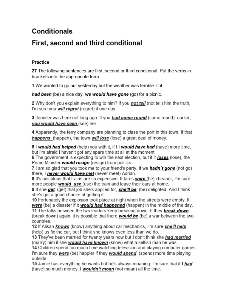 1 - Conditionals | PDF | Linguistics