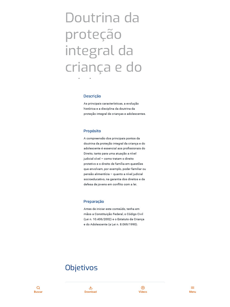 Doutrina da Proteção Integral da Criança | PDF | Constituição | Família