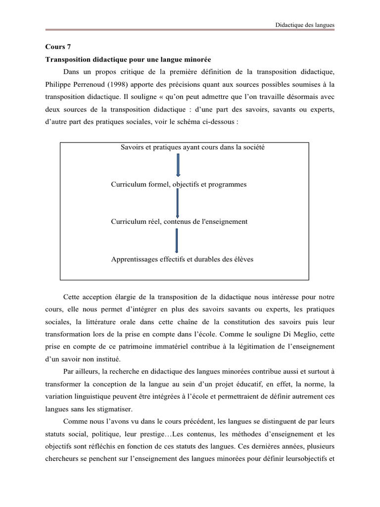 Didactique des langues minorées : enjeux et méthodes | PDF | Enseignement