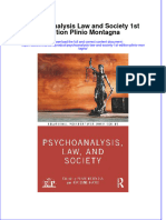 Ebook Psychoanalysis Law and Society 1St Edition Plinio Montagna Online PDF All Chapter