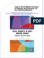 Download Royal Journeys In Early Modern Europe Progresses Palaces And Panache 1St Edition Anthony Musson online ebook  texxtbook full chapter pdf 