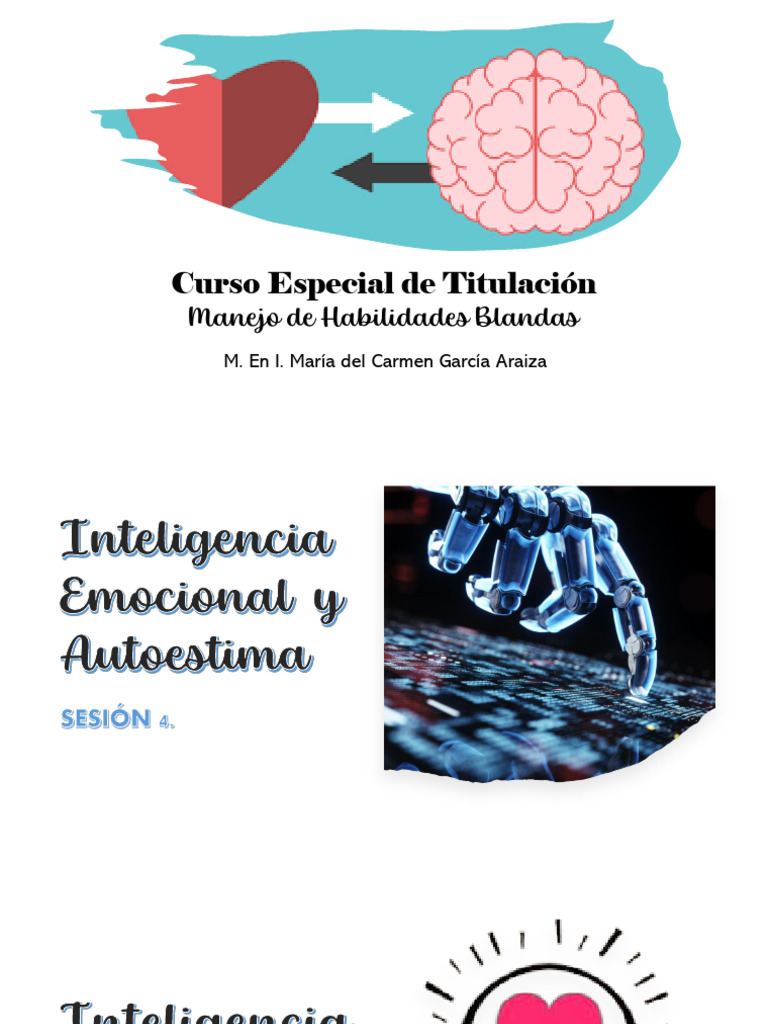 Sesion 4. Inteligencia Emocional y Autoestima | PDF | Las emociones ...