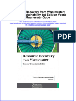 Ebook Resource Recovery From Wastewater Toward Sustainability 1St Edition Veera Gnaneswar Gude Online PDF All Chapter