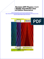 Ebook Resonance Revision DPP Physics 1 To 8 Sets Jee Mains Advanced 2022 2022Nd Edition Resonance Online PDF All Chapter