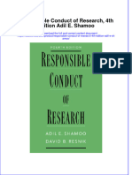 Ebook Responsible Conduct of Research 4Th Edition Adil E Shamoo Online PDF All Chapter