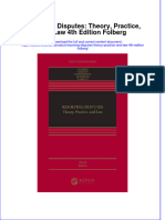 Ebook Resolving Disputes Theory Practice and Law 4Th Edition Folberg Online PDF All Chapter