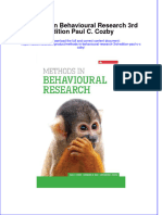 Ebook Methods in Behavioural Research 3Rd Edition Paul C Cozby Online PDF All Chapter