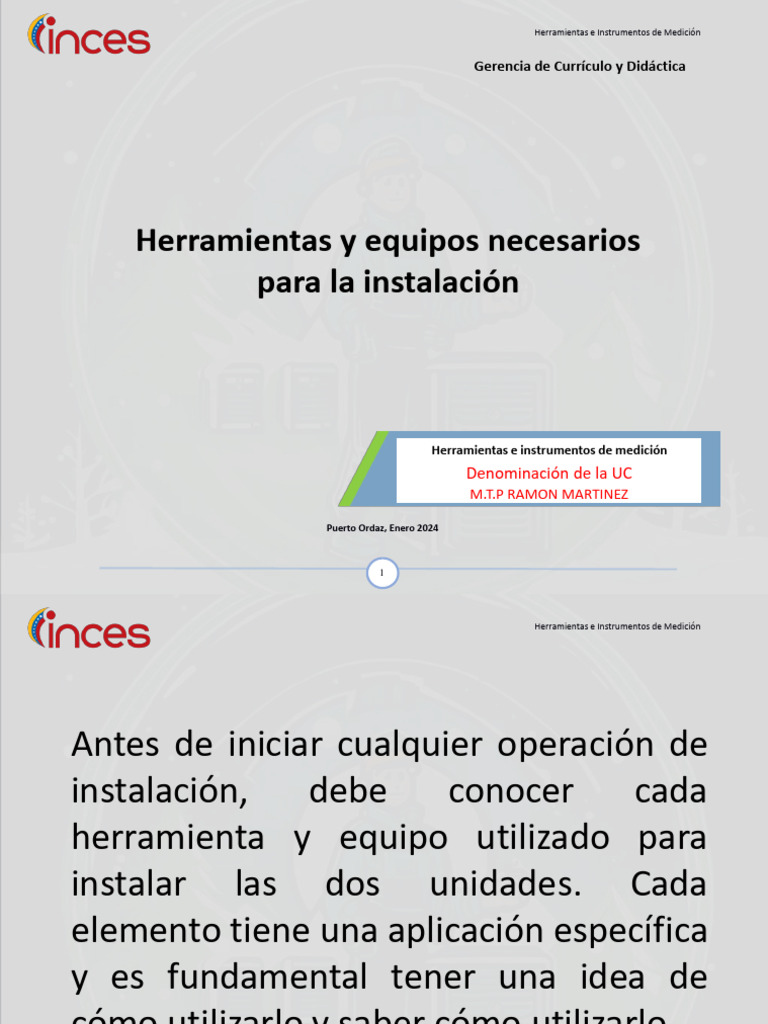 Herramientas De Instalacion Pdf Herramientas Vacío