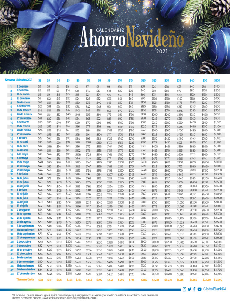 calendario_ahorro_navideno_2021 | PDF | Navidad