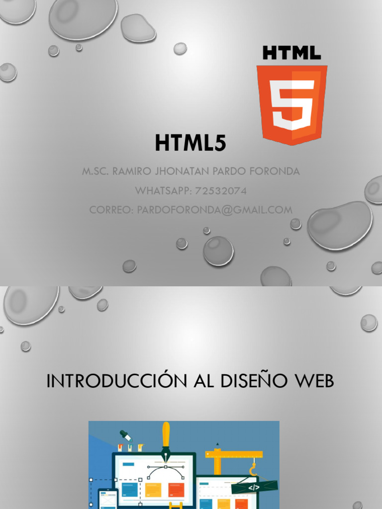 Introducción a HTML5 y Diseño Web | PDF | HTML | Desarrollo web