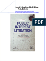 Ebook Public Interest Litigation 6Th Edition P M Bakshi Online PDF All Chapter