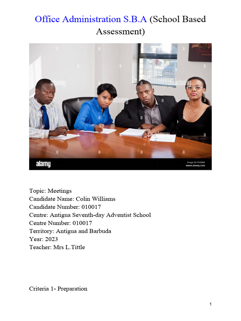 _OA SBA Colin Williams | PDF | Methodology | Questionnaire
