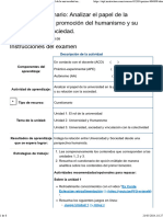 [AAB01] Cuestionario Analizar el papel de la universidad en la promoción del humanismo y su relación con la sociedad.