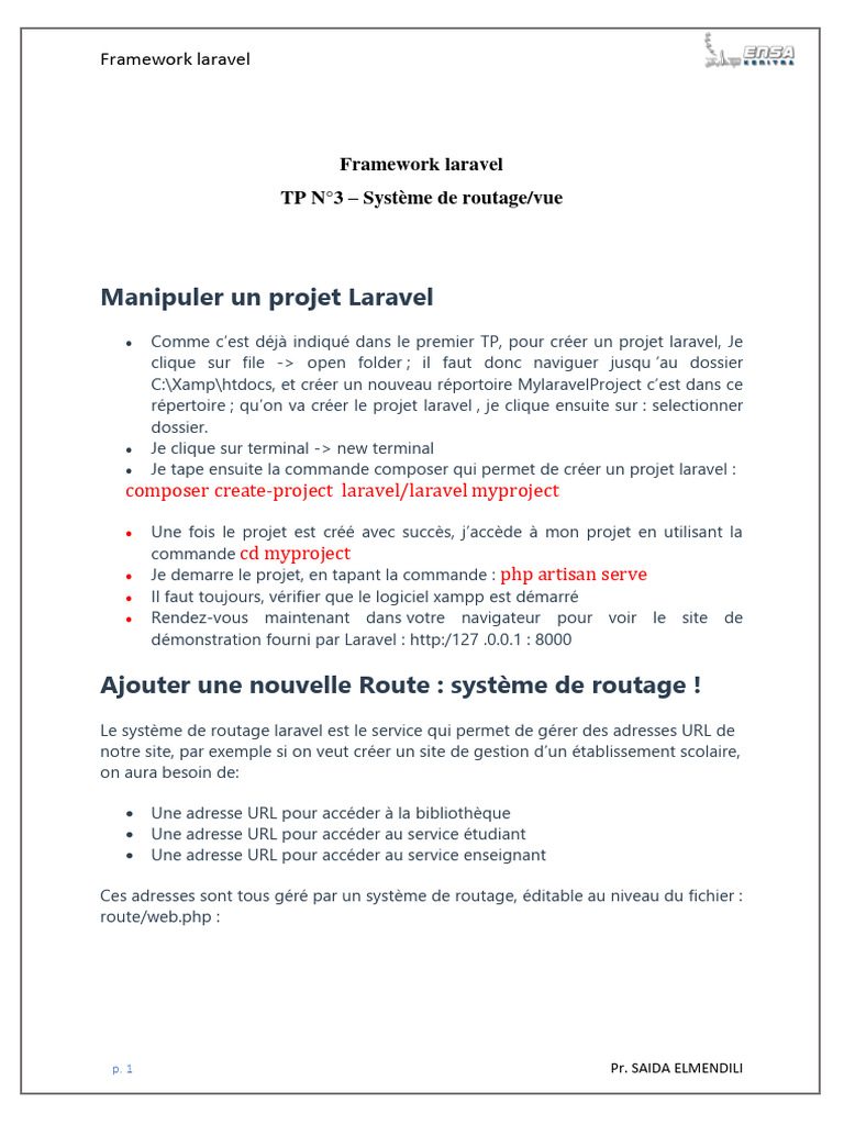 Système de routage dans Laravel | PDF | PHP | Bootstrap (Front End ...