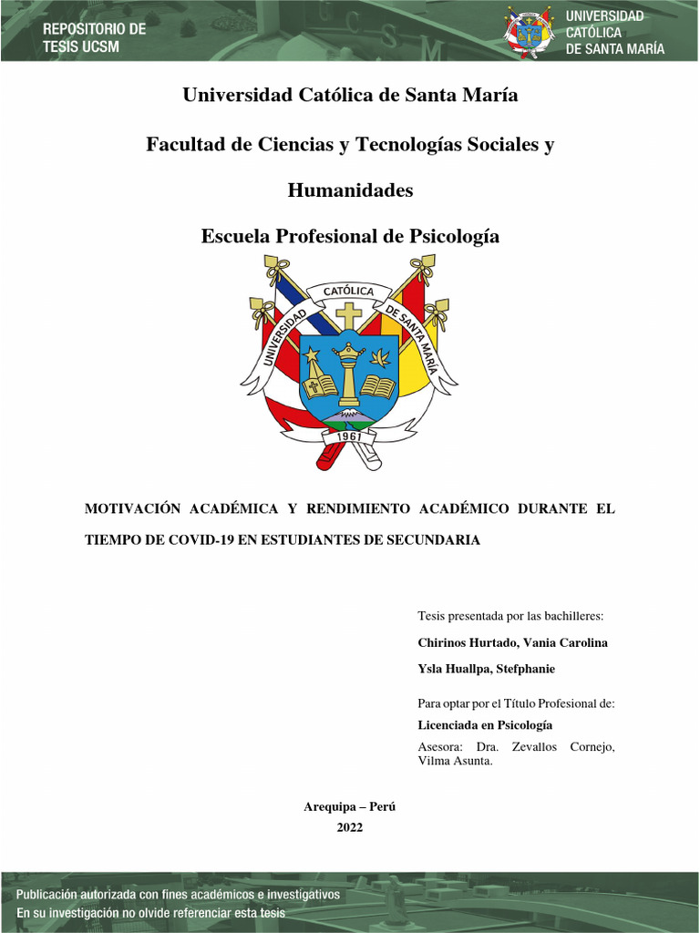 Motivación y Rendimiento Académico en COVID-19 | PDF | Motivación ...