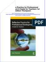 Reflective Practice For Professional Development A Guide For Teachers 1St Edition Thompson Online Ebook Texxtbook Full Chapter PDF