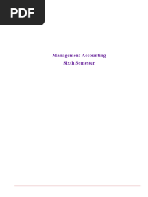 Management Accounting B.com 6th Sem