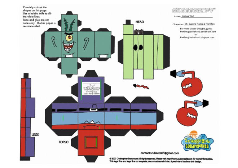 Bob Sponja Papel Craft | PDF