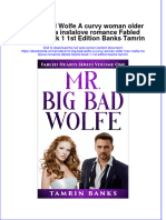 Ebook MR Big Bad Wolfe A Curvy Woman Older Man Mafia Instalove Romance Fabled Hearts Book 1 1St Edition Banks Tamrin Online PDF All Chapter
