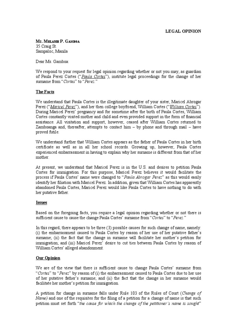 Legal Writing - Opinion | Legitimacy (Family Law) | Supreme Court Of ...