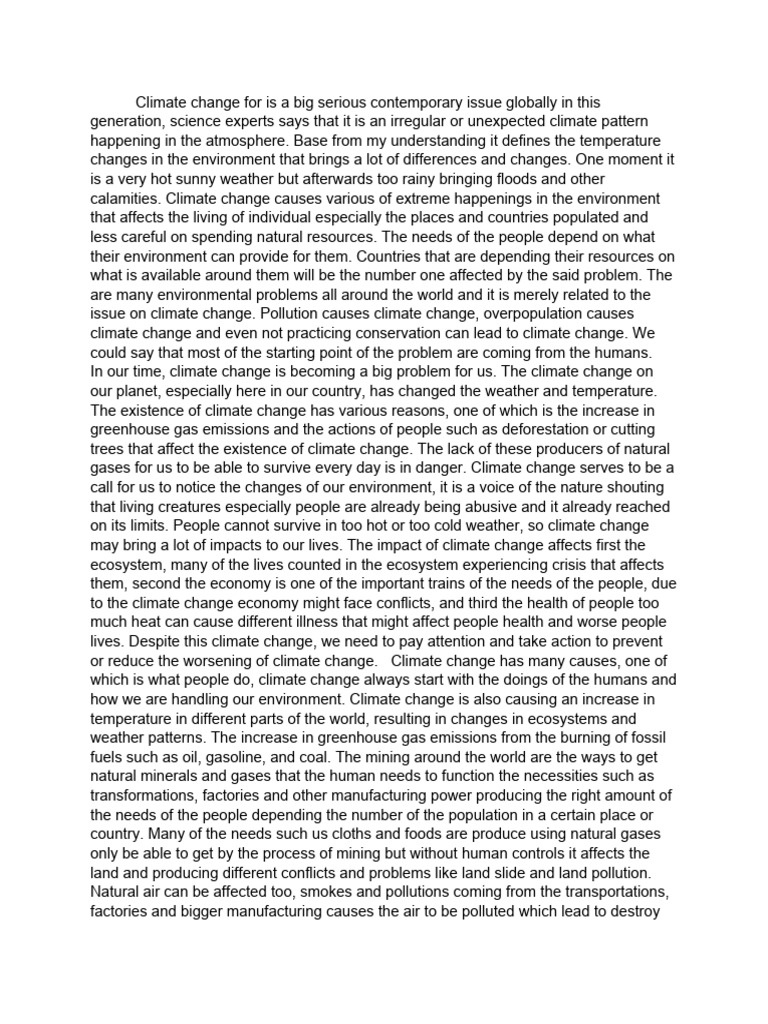Understanding Climate Change Impacts | PDF | Climate Change | Climate