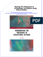 Ebook Remembering The Holocaust in Educational Settings 1St Edition Andy Pearce Editor Online PDF All Chapter