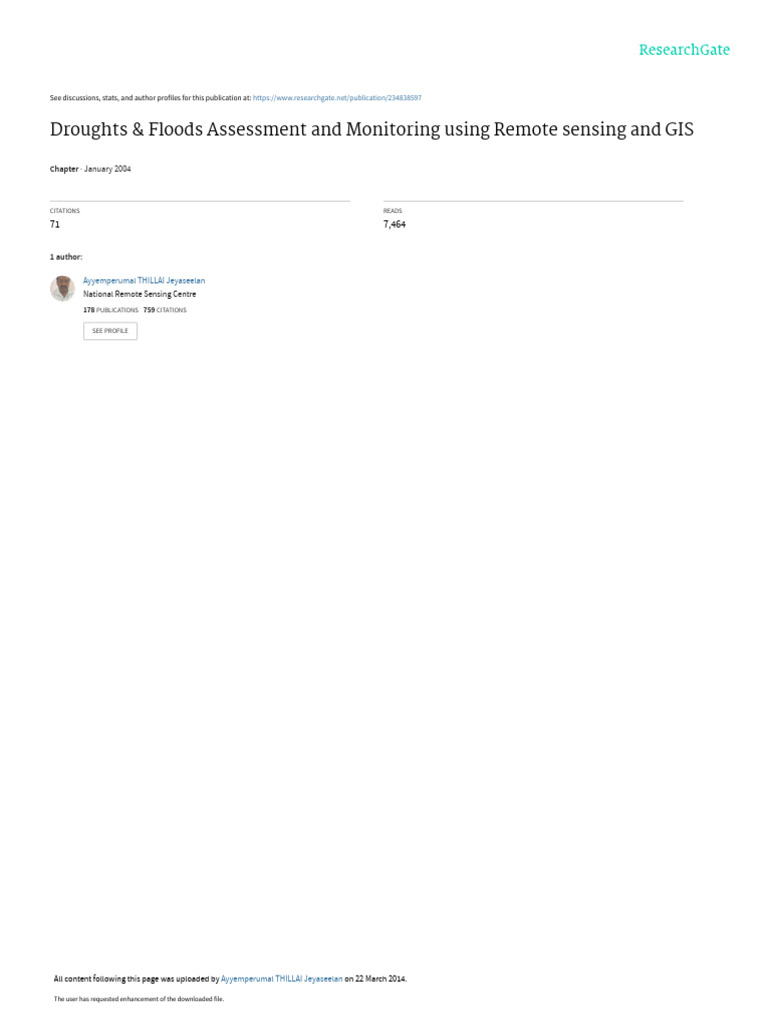 Drought And Flood Monitoring With Gis Pdf Precipitation Drought